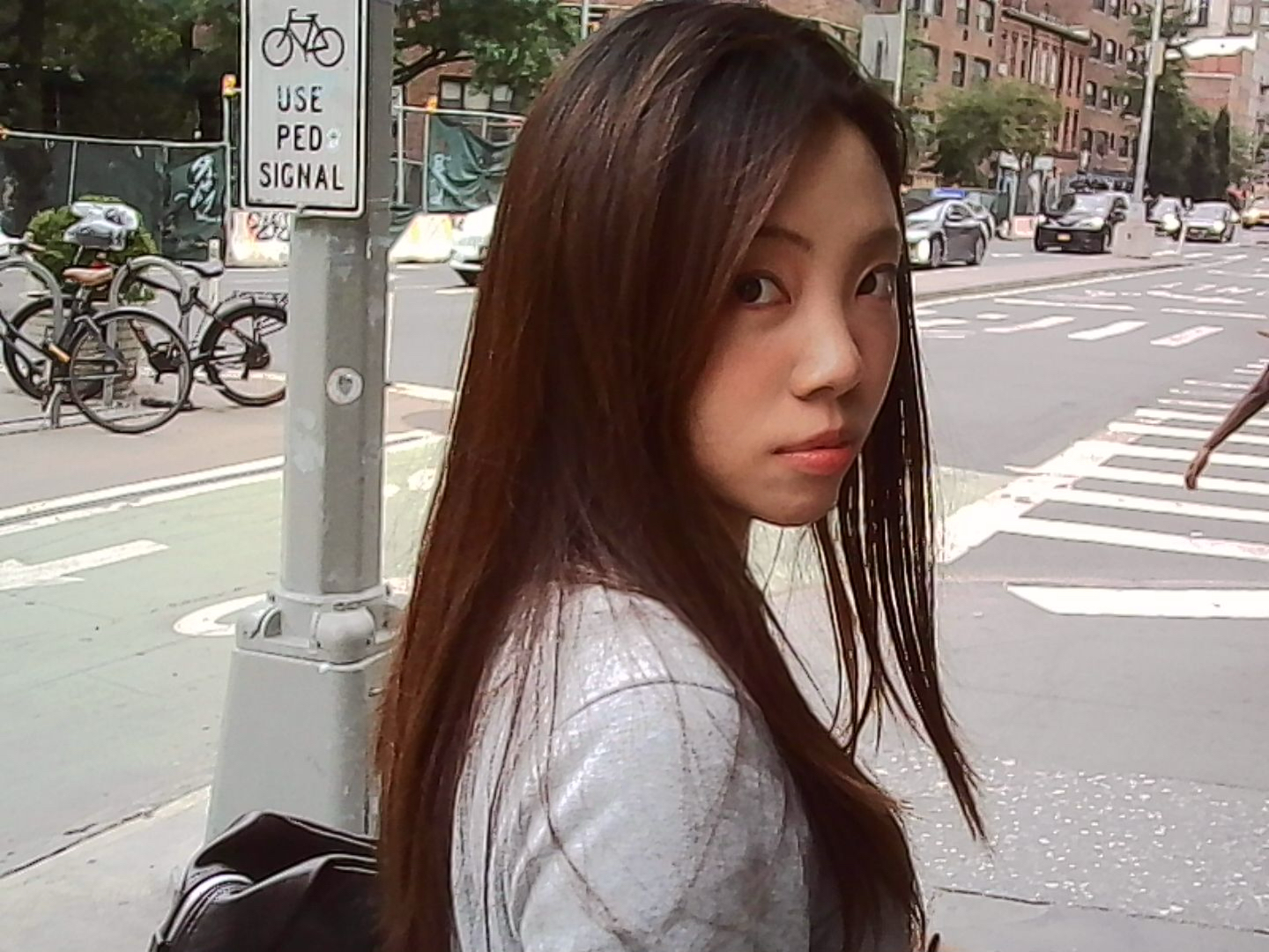 On a street corner